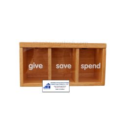 wooden toy saving box wholesale