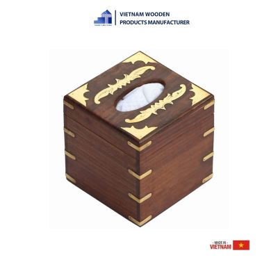 Classical wooden tissue boxes
