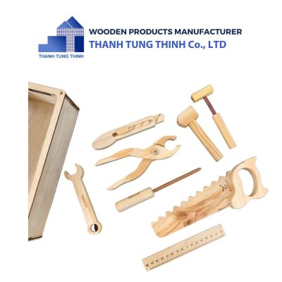 wooden toy carpenter set