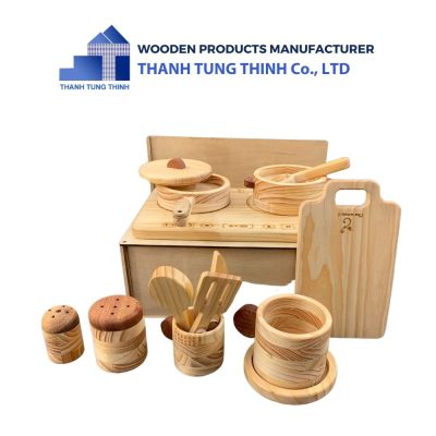 wooden toy cooking set, wooden toy wholesale
