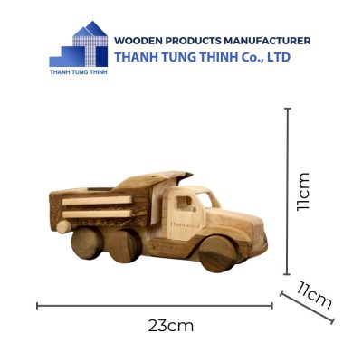wooden toy dump truck dimensions, customizable upon request