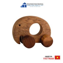 Wooden Toy Elephant with Wheels Thanh Tung Thinh | 01