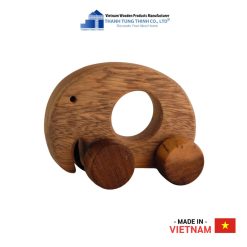 Wooden Toy Elephant with Wheels Thanh Tung Thinh