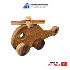 Wooden Toy Helicopter With 4 Wheels Thanh Tung Thinh