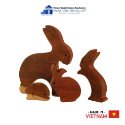 Wooden Toy Rabbit Family Thanh Tung Thinh | 01