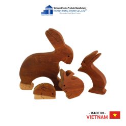 Wooden Toy Rabbit Family Thanh Tung Thinh | 02