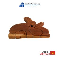 Wooden Toy Rabbit Family Thanh Tung Thinh | 03