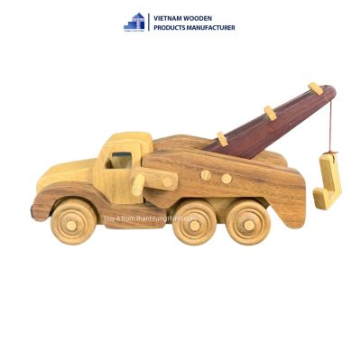 wooden toy rescue crane truck