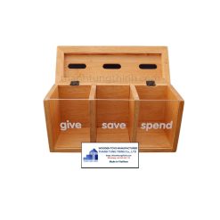 wooden toy saving box