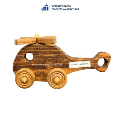 wooden toy small helicopter
