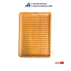 Round Edge Rectangle Wooden Fruit Tray