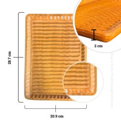 Round Edge Rectangle Wooden Fruit Tray