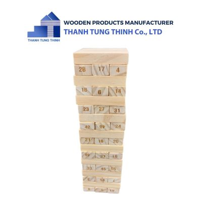 wooden tumbling tower toy set - jenga game