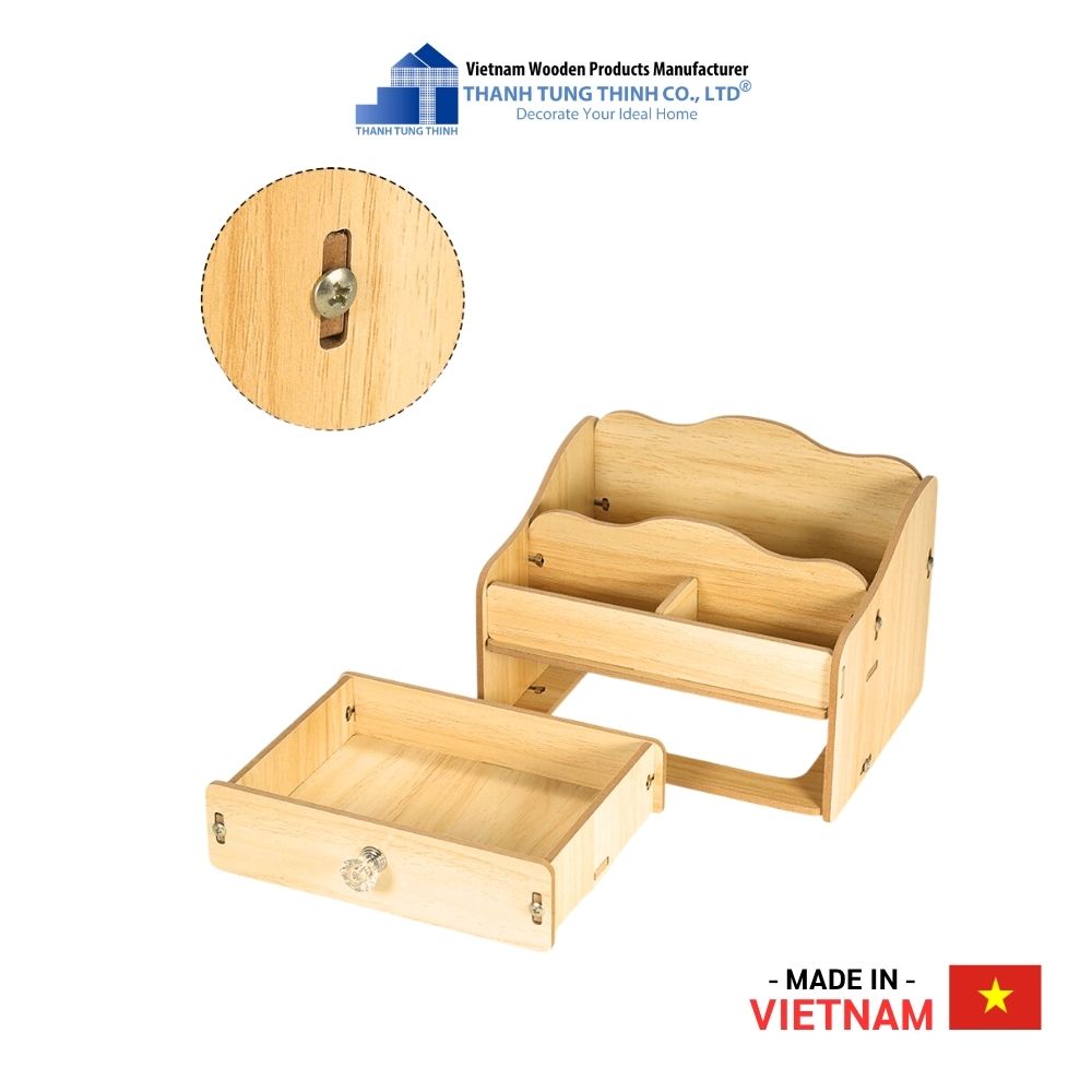 Wooden Wavy Design Cosmetic Box Thanh Tung Thinh | 02