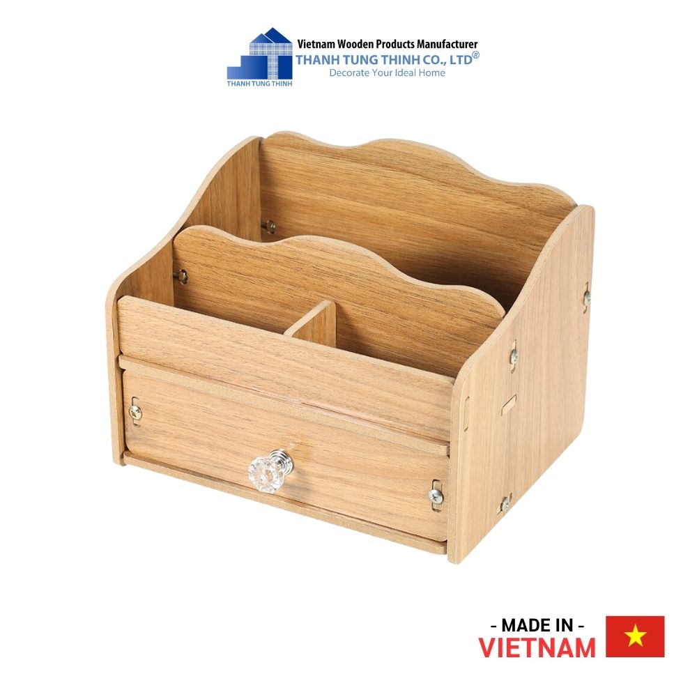 Wooden Wavy Design Cosmetic Box Thanh Tung Thinh