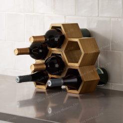 Alternative view of Hexagon Wooden Wine Rack