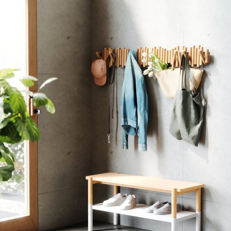 Pairing wall hangers with matching shelves to increase the perceived value
