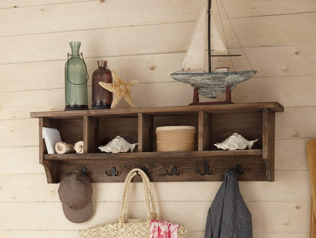 Farmhouse-inspired wooden wall hangers