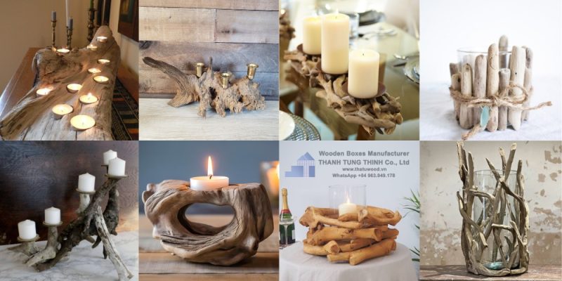 Driftwood Candle Holders