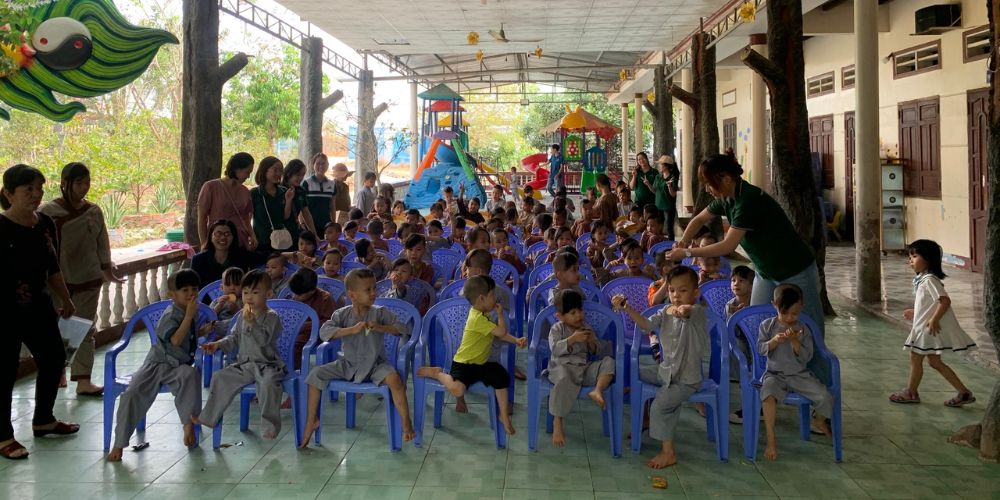 Real images of Thanh Tung Thinh company's volunteer trip at Thien Tam Pagoda