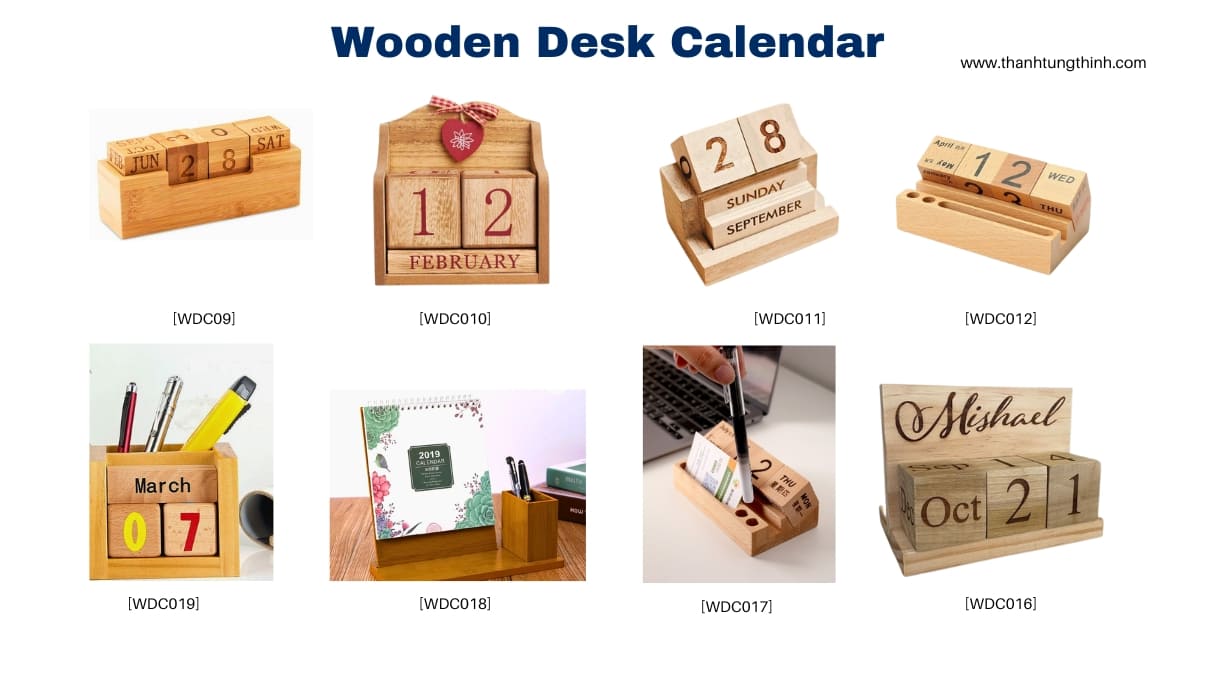 Look for a supplier that offers a wide range of wooden calendar designs