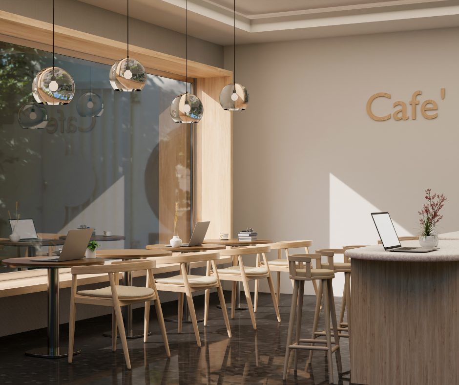Premium wooden coffee shop