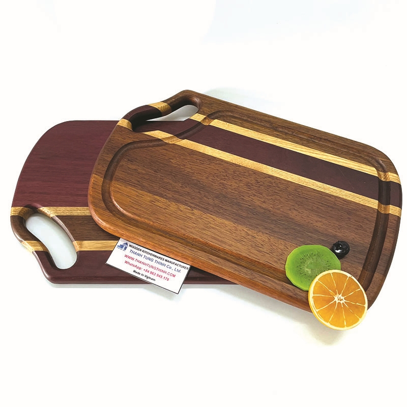 Rectangular wooden chopping boards