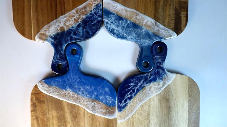 Wood and Epoxy Resin chopping boards