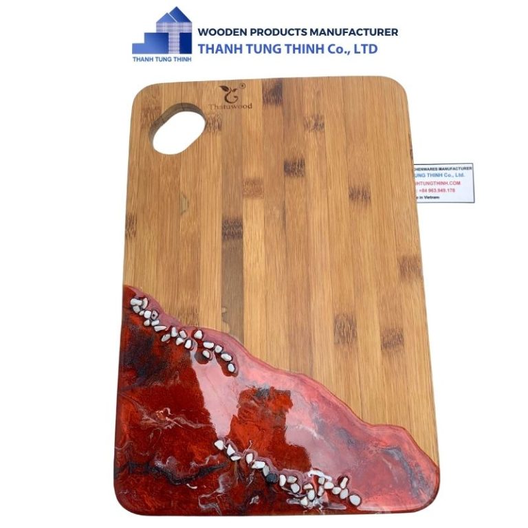 Rectangular Elegance Craft Chopping Board with Epoxy