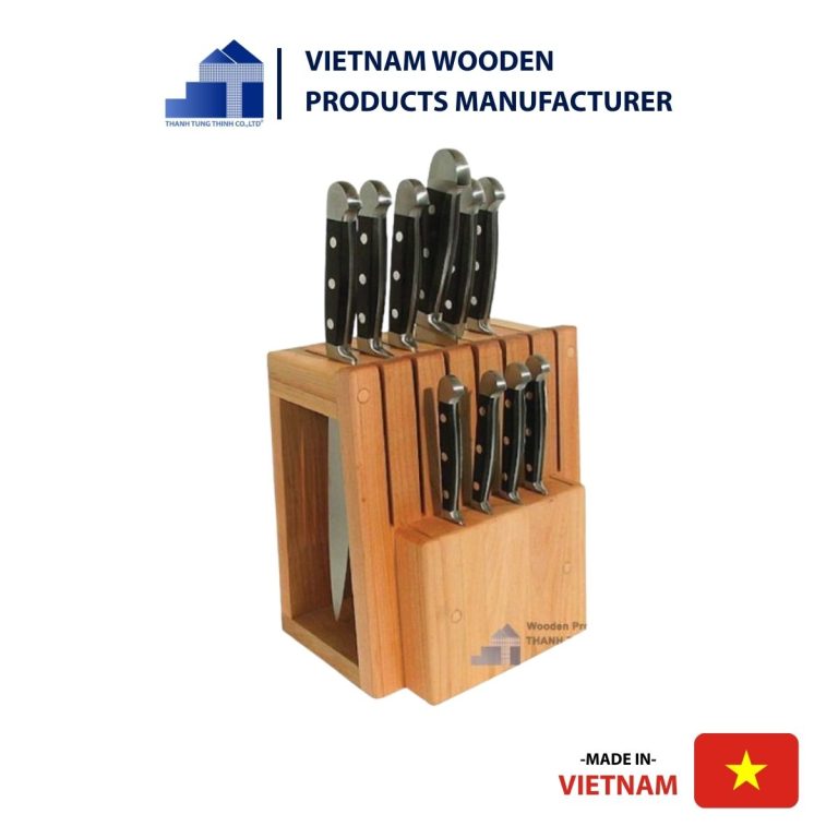 Large Wooden Knife Block to upgrade kitchen space