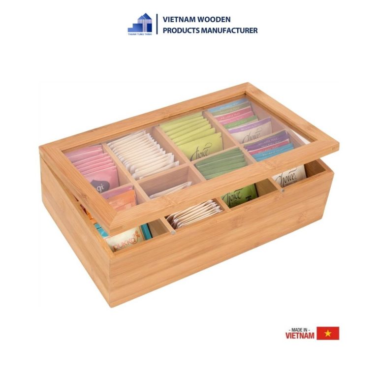 Luxurious 8-Compartment Tea Wooden Boxes