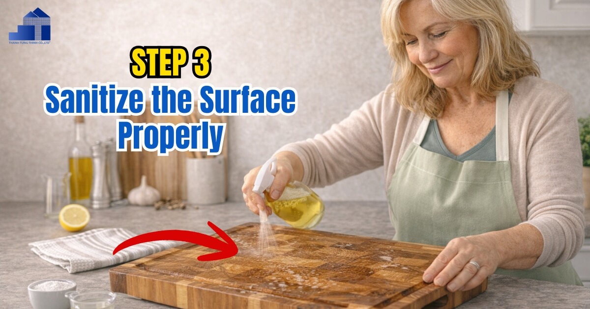 Step 3 – Sanitize the Surface Properly
