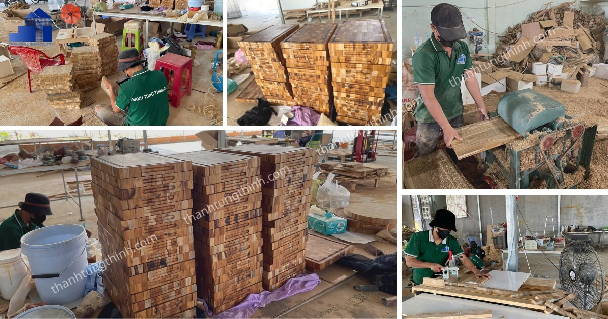 High-quality wooden cutting boards from Thanh Tung Thinh combine durability with professional manufacturing standards