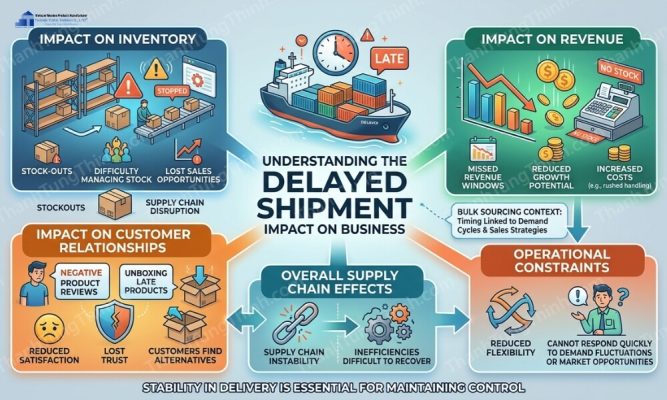Diagram showing Delayed Shipment Impact on Business