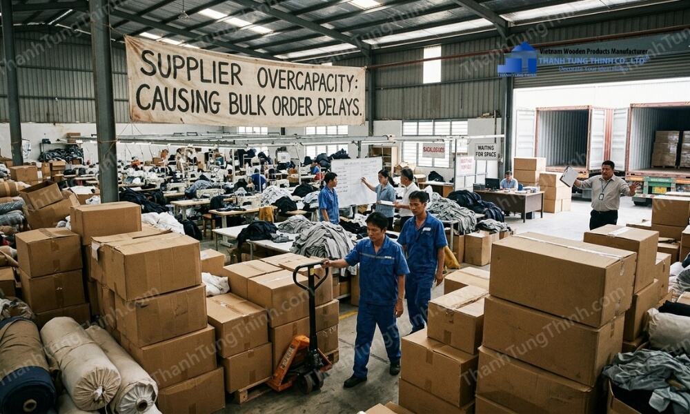 Factory warehouse sign regarding Supplier Overcapacity Problems