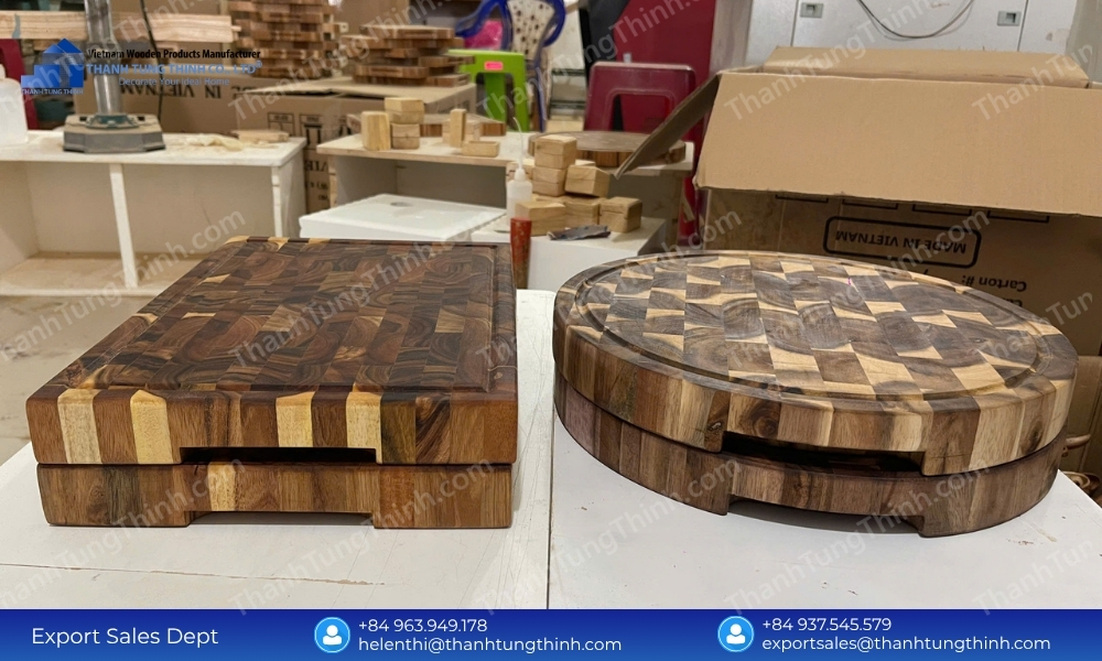 B2B Acacia Wood Kitchenware Factory: High-Volume Commercial Production