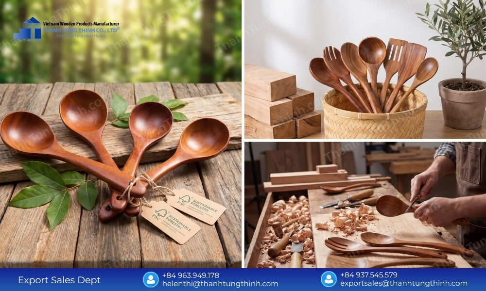 Top Private Label Wooden Spoon Supplier Certified & Sustainable