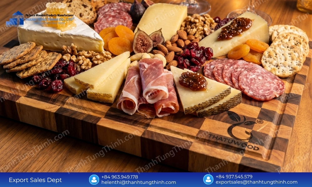 Branded Corporate Favors: Custom Engraved Teak Cutting Board Bulk