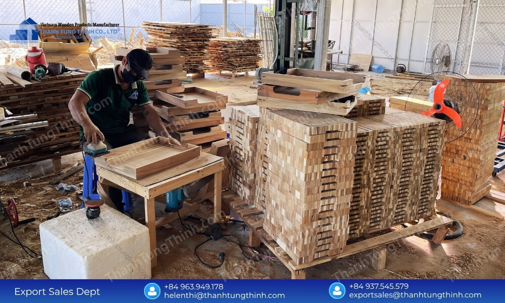 Bulk Natural Teak Wood Cutting Board Supply Uninterrupted B2B Chain