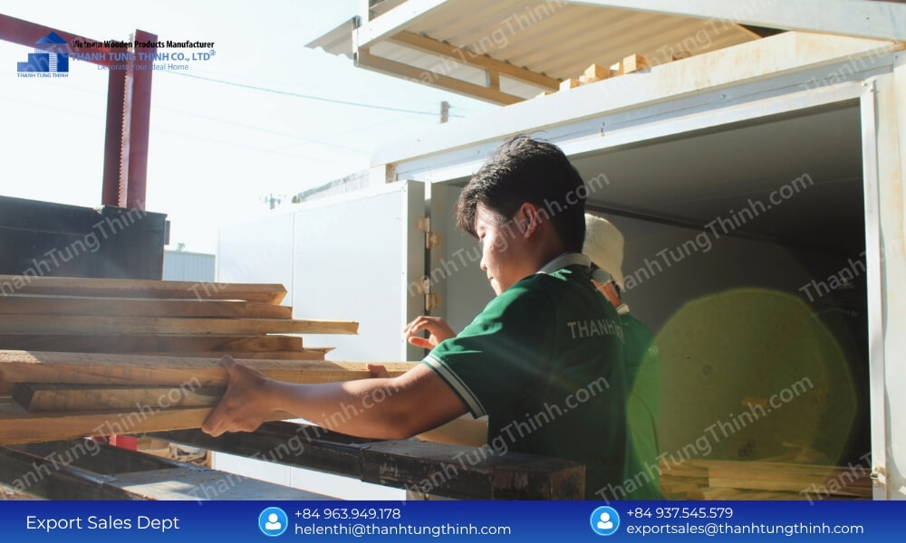 Bulk buy wooden bowls with certified antimicrobial timber treatment processing and secure crated cargo loading
