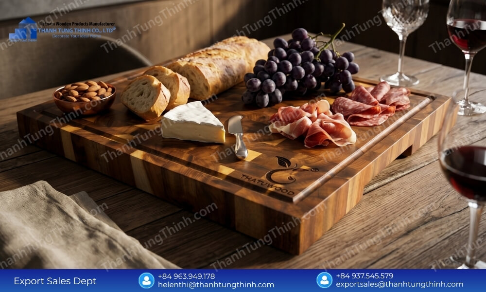 Eco-Luxury Hotel and Restaurant Acacia Wood Dinnerware Wholesale