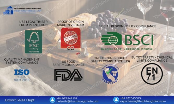Food-Safe Acacia Wood Serving Boards for Restaurants: Non-Toxic