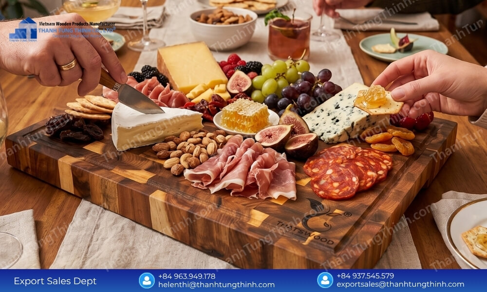 Heavy-Duty Teak Wood Serving Boards for Restaurants & Hotels