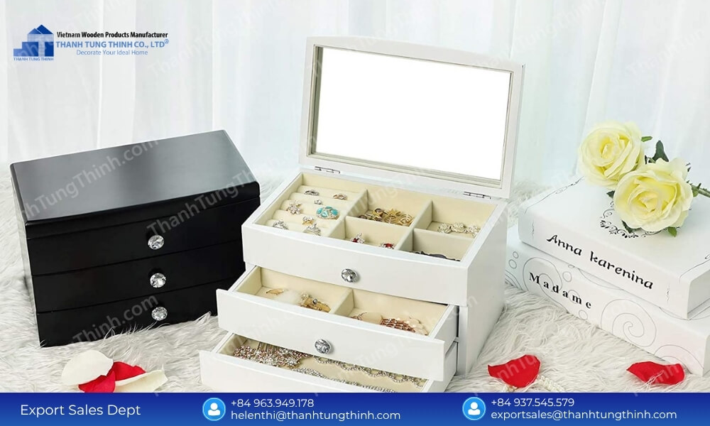 Wholesale Wooden Jewelry Boxes Luxury Custom Factory Direct