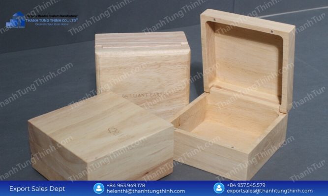 Finished brand assets permanently etched onto smooth surfaces demonstrating high precision luxury odm wooden jewelry box production