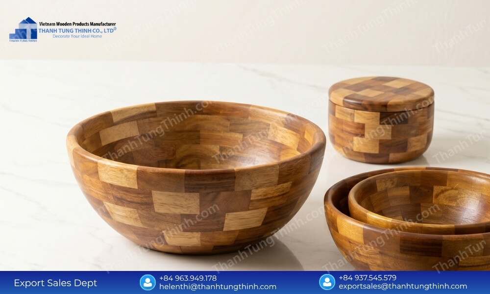 Solid Wood Bowl Supplier Continuous Supply Chain Capacity Production
