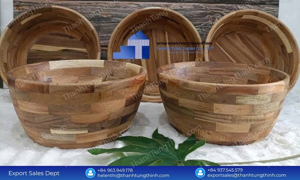 Solid Wood Bowl Supplier Continuous Supply Chain Capacity Production