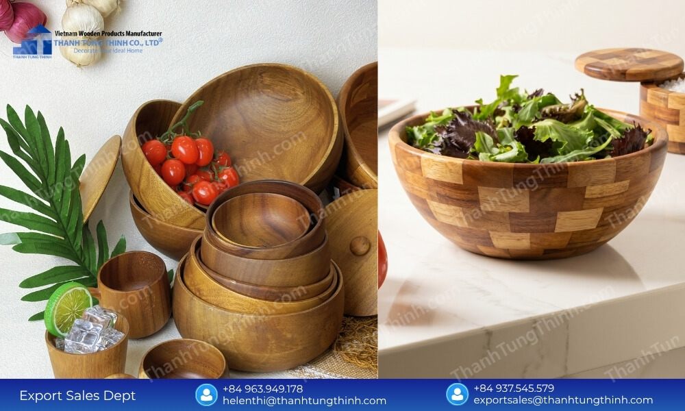 Solid Wood Bowl Supplier Continuous Supply Chain Capacity Production