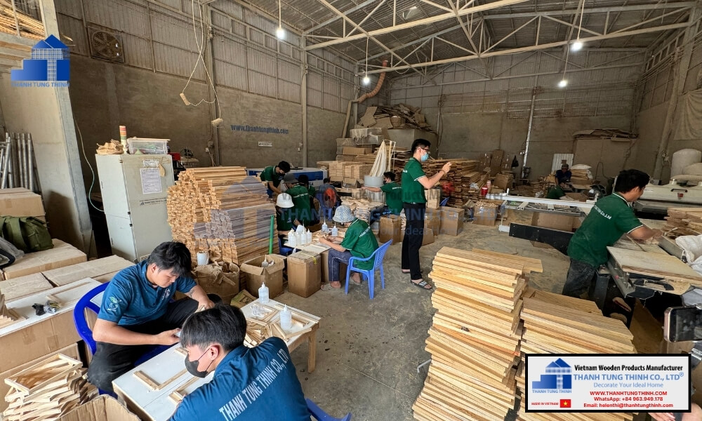 Industrial production floor and workspace of trusted luxury wooden jewelry packaging vendors