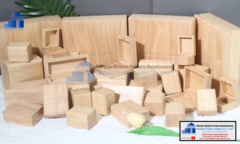 diverse product varieties of wholesale wooden jewelry boxes for women in bulk production